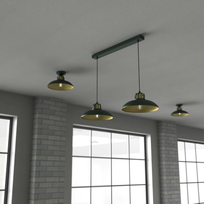lafabryka.pl Lampa wisząca FELIX GREEN/GOLD 2xE27 MLP7710 MILAGRO
